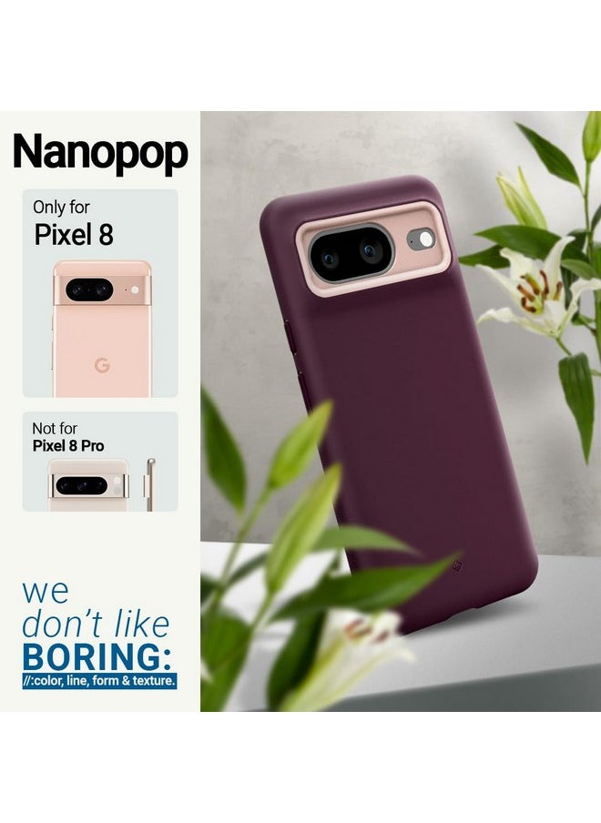 Caseology - CASEOLOGY by Spigen Nano Pop Back Cover Case Compatible with Google Pixel 8, [Two Tone Colour], Google Pixel 8 Case with Military Grade Drop Protection (TPU and PC | Burgundy Bean) - Image 1
