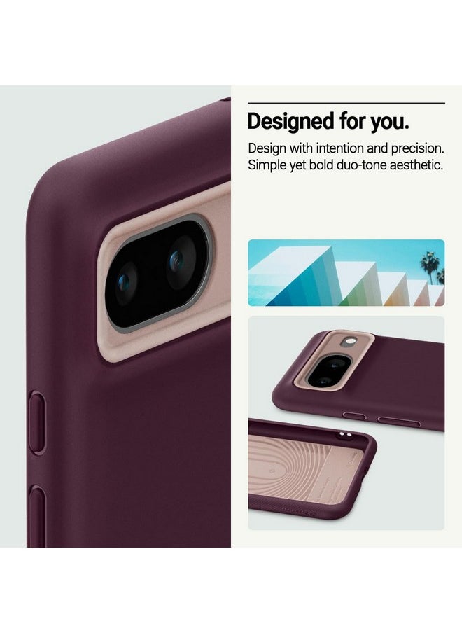 Caseology - CASEOLOGY by Spigen Nano Pop Back Cover Case Compatible with Google Pixel 8, [Two Tone Colour], Google Pixel 8 Case with Military Grade Drop Protection (TPU and PC | Burgundy Bean) - Image 1