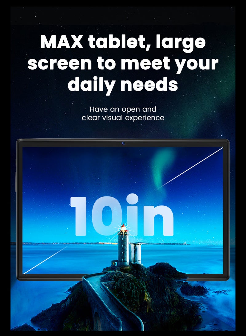 اكس برايم i16 Pro Max + تابلت ذكي رفيع بشاشة كبيرة 10.1 بوصة، يعمل بنظام أندرويد 15، مزود بلوحة مفاتيح وقلم، وذاكرة وصول عشوائي (RAM) سعة 16 جيجابايت، وذاكرة قراءة فقط (ROM) سعة 1 تيرابايت، وشريحتي اتصال، وشبكة 5G، وواي فاي، وكاميرا مزدوجة، ومعالج ثماني النواة، باللون الرمادي - Image 3