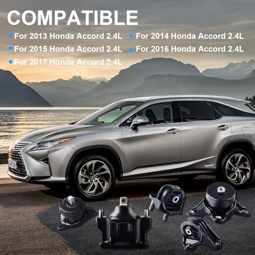 DOFOCH Engine Motor Mount Set Compatible with Honda Accord L4 2.4L 2013-2017 Automatic CVT Transmission Replace# A65072 A65054 A65040 A65068 A65071- 5PCS - Image 2
