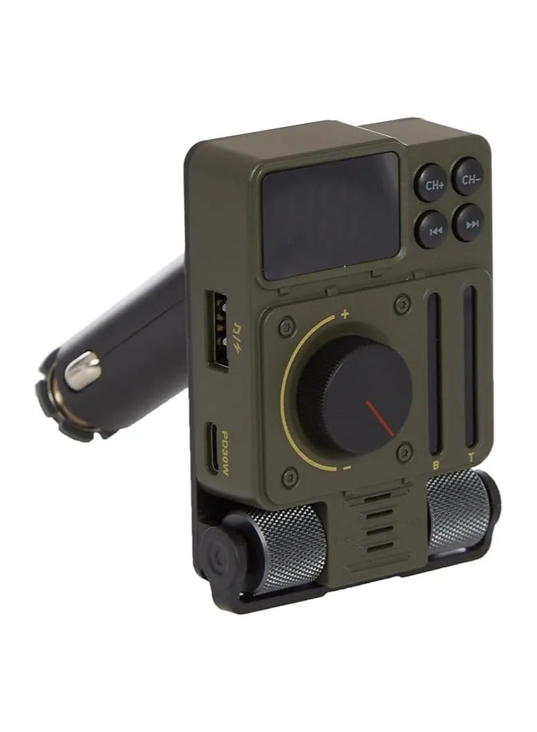 GREEN LION Adventure FM Transmitter PD 30W / Music Player for Car / FM Bluetooth Transmitter / Fast Charge Support / USB Max Capacity: 32GB - Green - Image 3