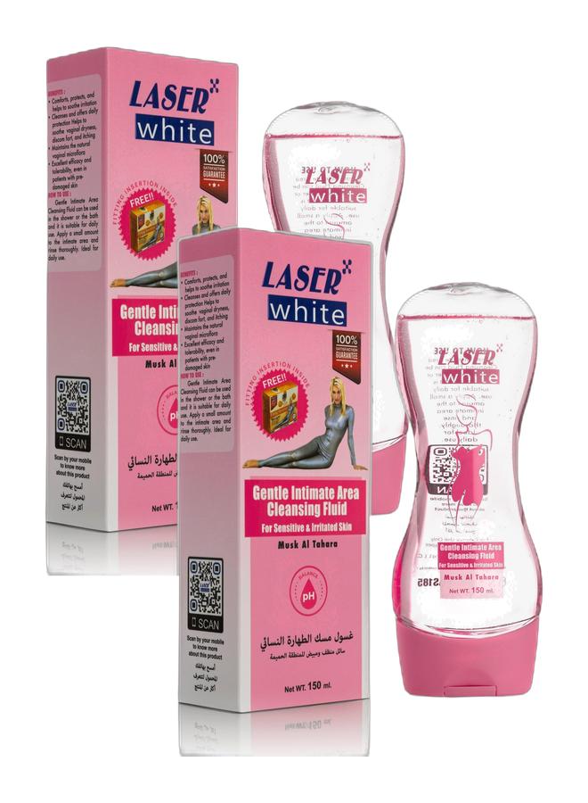 laser white سائل تنظيف المناطق الحساسة برائحة المسك الطهارة 150 مل - Image 1