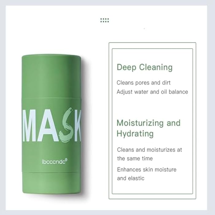 wenfeng 2PCS Deep Cleanse Mask Stick for Face,Blackhead Remover with Green Tea Extract,Poreless Deep Cleanse Mask Stick for Purifying,Moisturizing,Oil Control Reduce for Women and Men - Image 4