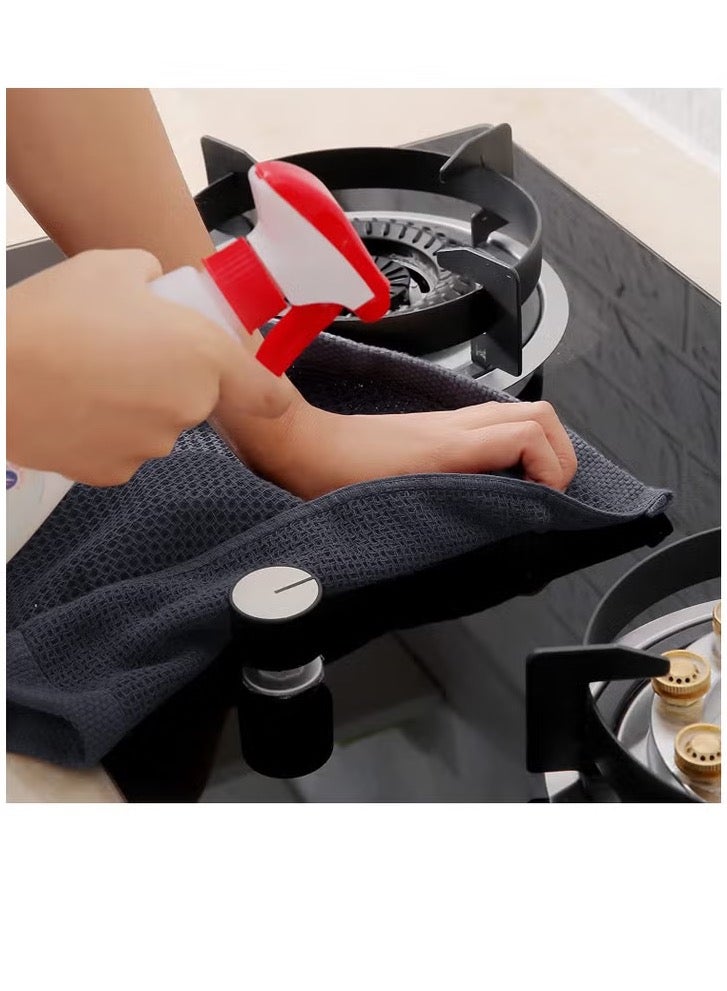 LUNA Home LUNA Home 100% Cotton Waffle Weave Kitchen Dish Cloths, Ultra Soft Absorbent Quick Drying Dish Towels, 34x34CM, 6-Pack, Dark Grey - Image 3