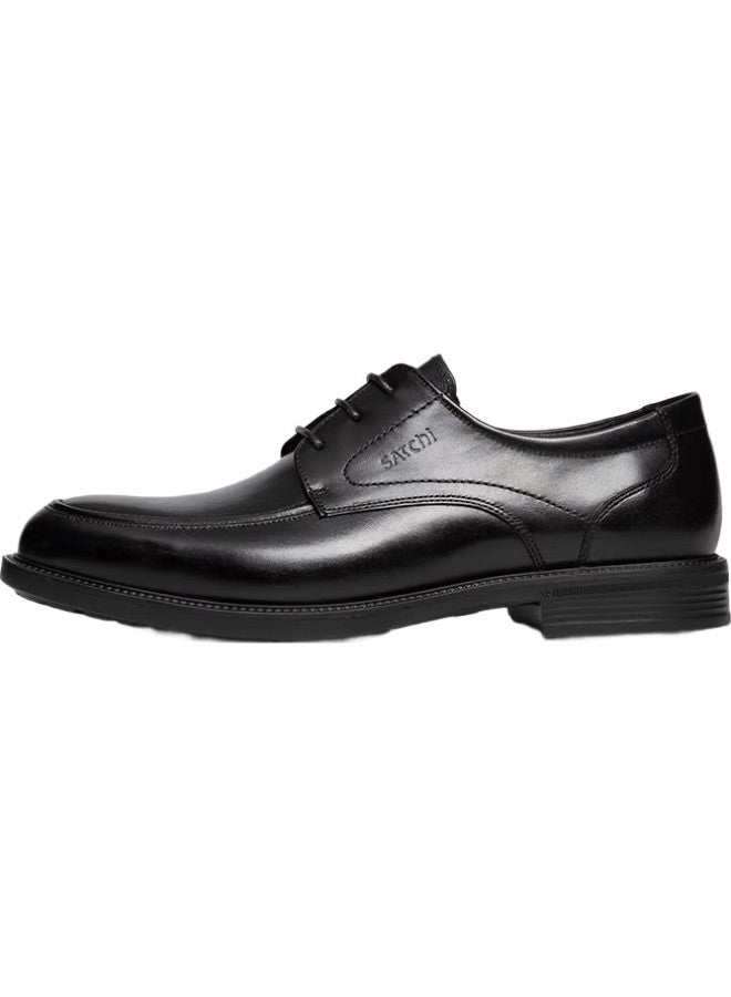 Satchi Men'S Shoes, Simple Men'S Leather Shoes, Business Formal Leather Shoes, Men'S Footwear, 402422375Z, Black, Size 40 - Image 1