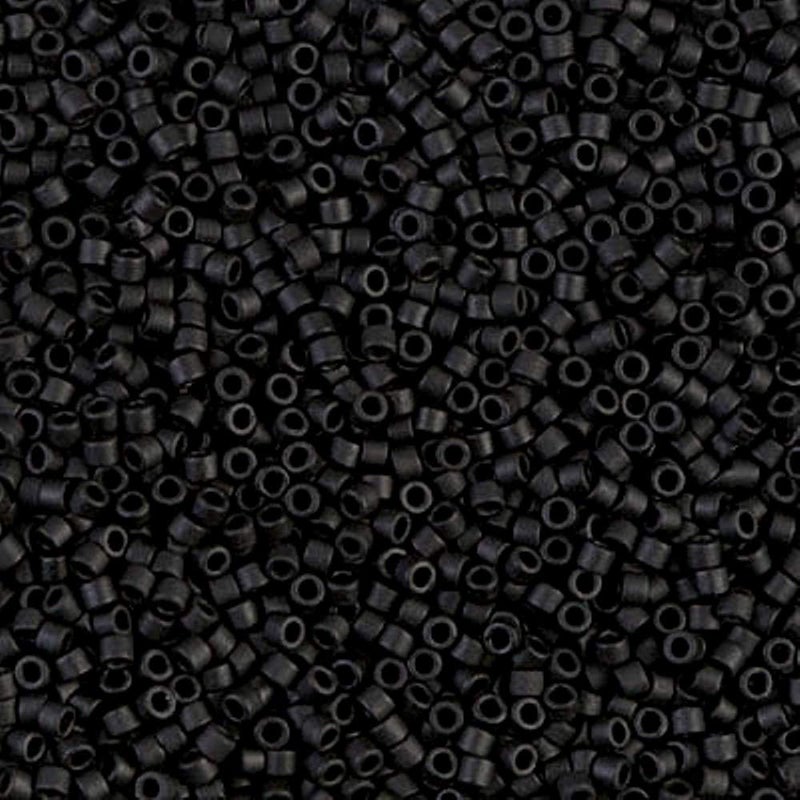 Miyuki Delica Seed Beads Bundle: Size 11/0, Matte Gray Black Collection - DB301, DB307, DB310-3 Tubes of 2" ea - Image 4