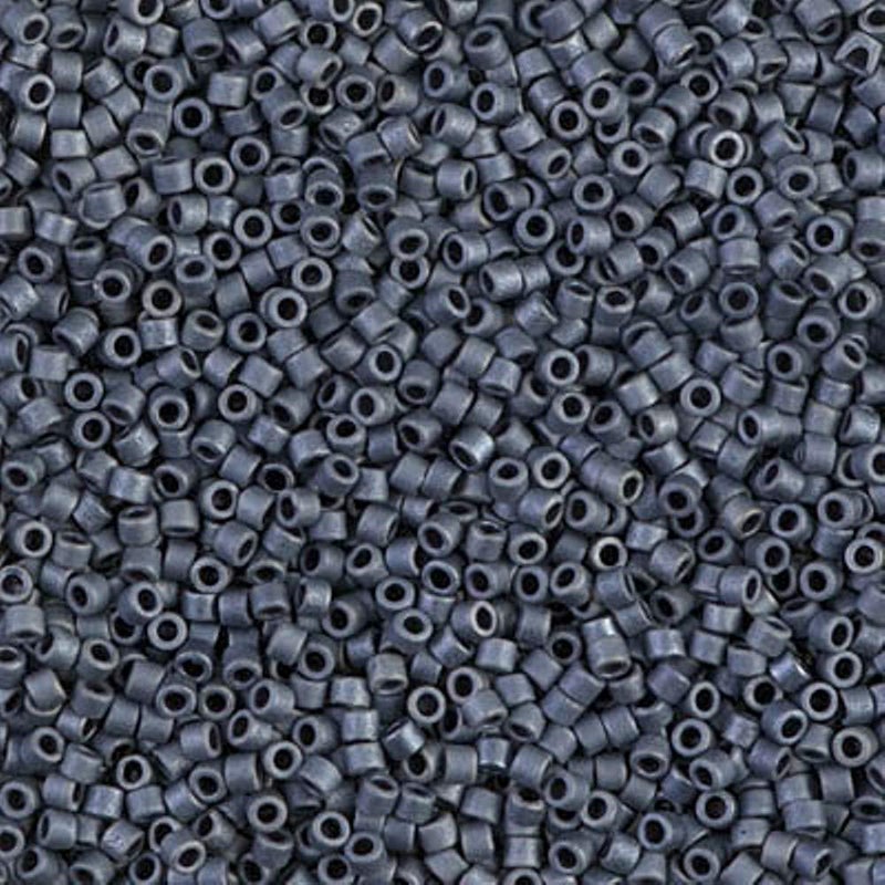Miyuki Delica Seed Beads Bundle: Size 11/0, Matte Gray Black Collection - DB301, DB307, DB310-3 Tubes of 2" ea - Image 2