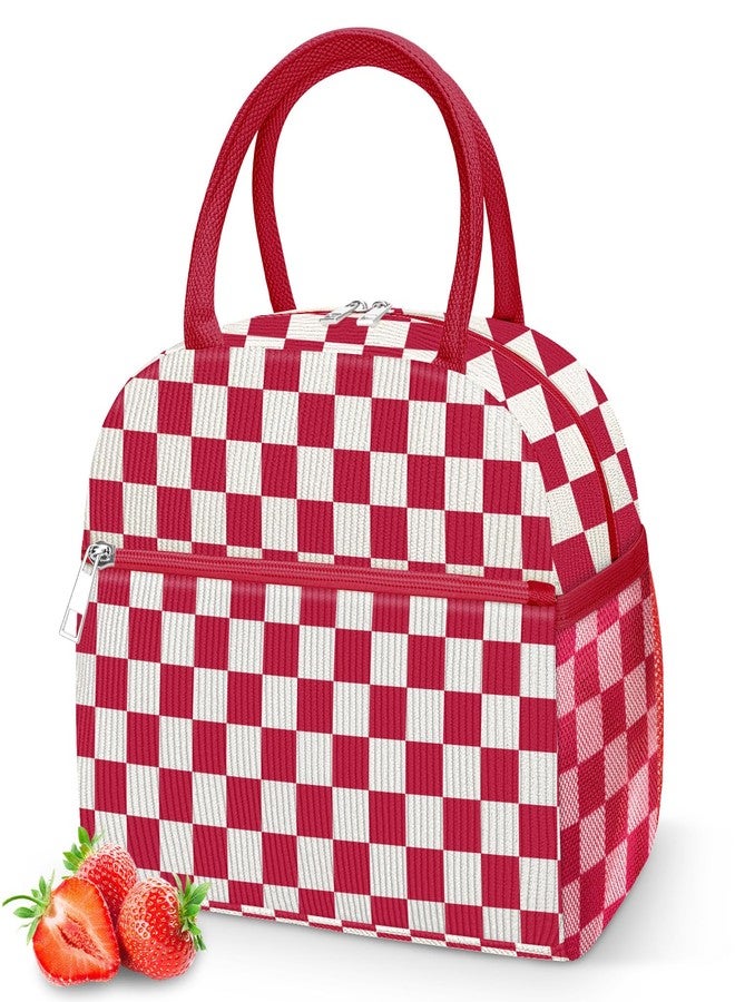 DALINDA Corduroy Lunch Bag Lunch Box for Women Men,Cute Insulated LunchBags,Water-Resistant Cooler Lunch Tote Bag, Reusable LunchBox Large Capacity for Work Travel Picnic - Image 1