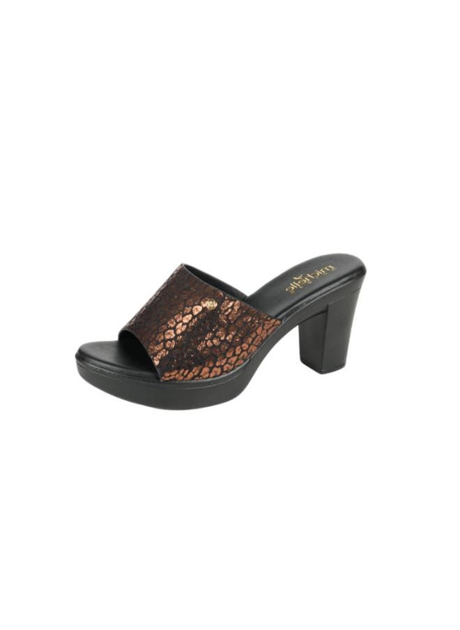 Michelle Morgan 092-2898 Michelle Morgan Ladies Block Heel Sandals 314RC866 Brown  - Image 1