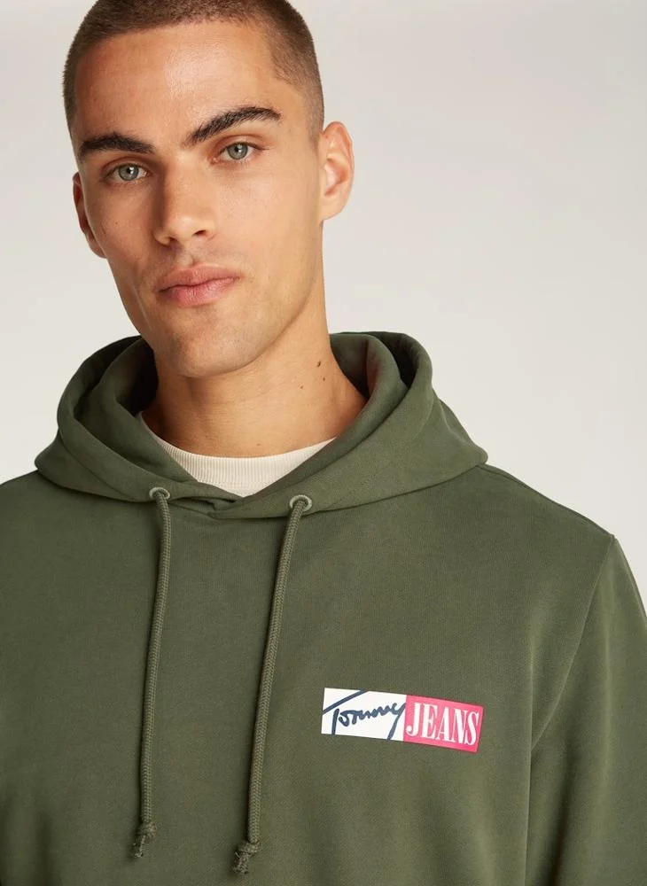 TOMMY JEANS Logo Graphic Pull Over Hoodie
