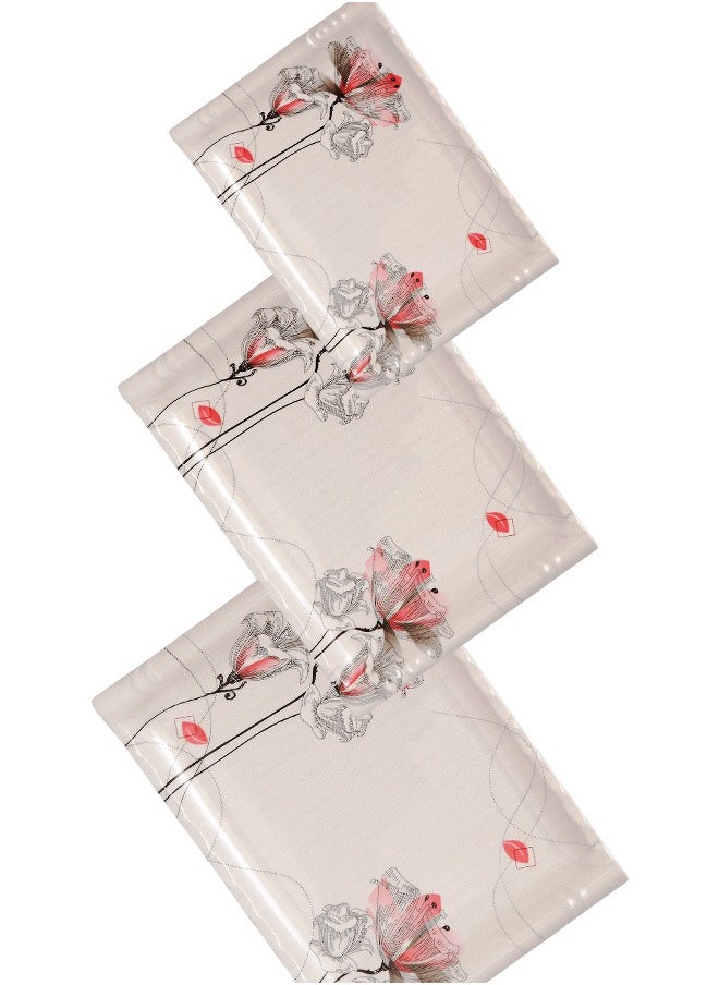A TO Z Floral Melamine Serving Tray Set – 3 Pcs, Premium Quality, Scratch Resistant & Unbreakable, BPA-Free, 33x38x44.5 cm, Design 214| Dishwasher Safe, Ideal for Daily Use & Parties  - Image 4