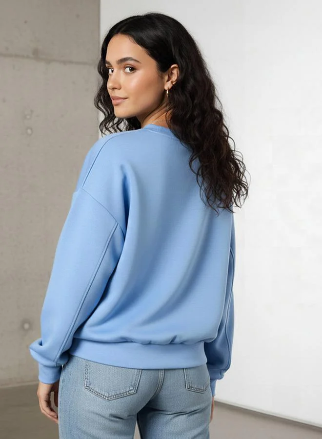 سبلاش فيڤ Regular Fit Sweatshirt with Slogan Print