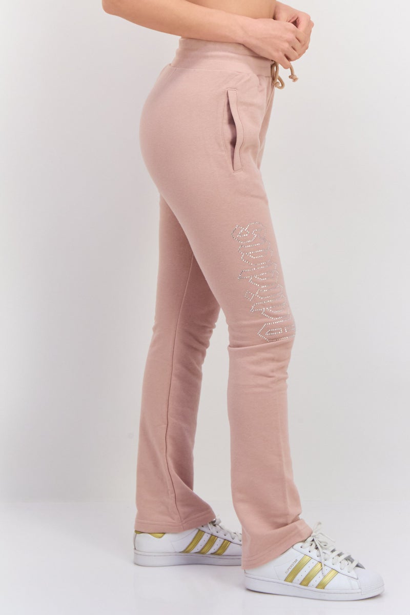 adidas Originals Women Sportswear Fit Brand Logo Training Pants, Tan  - Image 2
