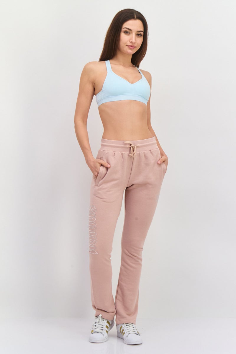 adidas Originals Women Sportswear Fit Brand Logo Training Pants, Tan  - Image 4