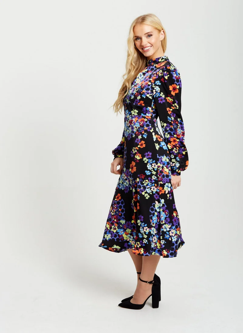 Liquorish فستان ميدي بطبعة زهور مرقطة