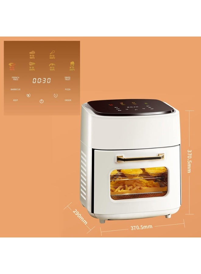 REBENUO 15L Digital Air Fryer Oven With Rapid Air Circulation Oil Free LED Screen Nonstick Basket 60-Minute Timer&Temperature 1400W - Image 2