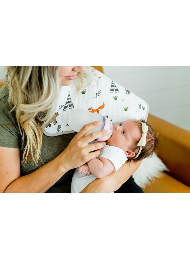 Little Unicorn Ultra-Absorbent Premium Burp Cloth | Soft on Baby's Skin | Larger Size | Ergonomic Design (Forest Friends) - Image 4
