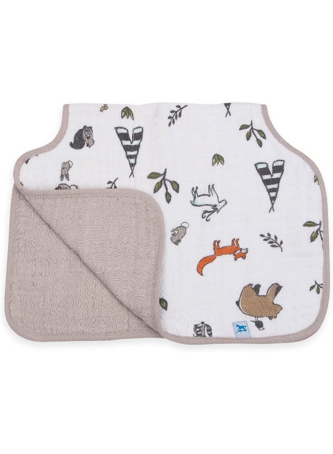 Little Unicorn Ultra-Absorbent Premium Burp Cloth | Soft on Baby's Skin | Larger Size | Ergonomic Design (Forest Friends) - Image 2