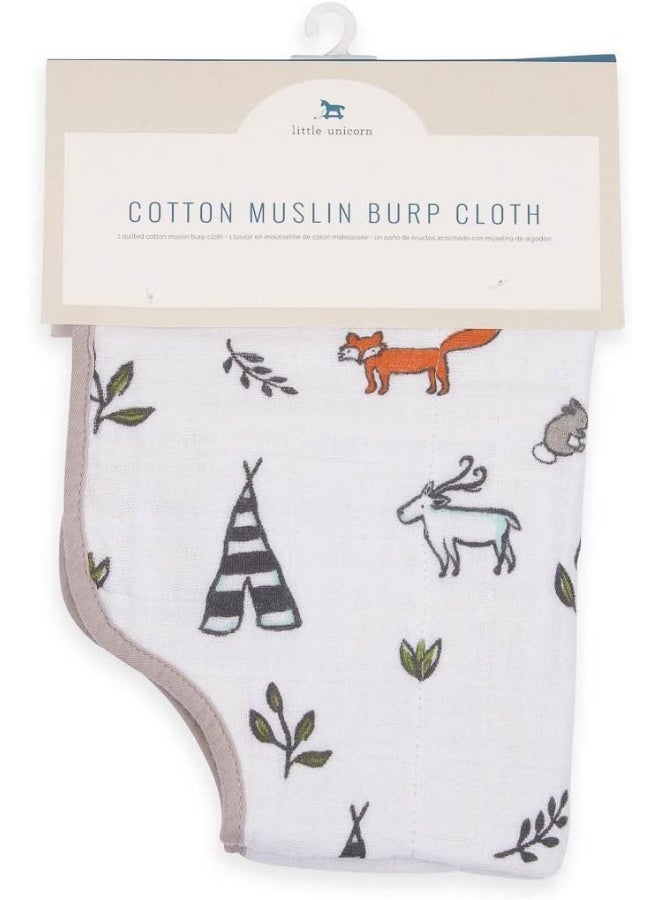 Little Unicorn Ultra-Absorbent Premium Burp Cloth | Soft on Baby's Skin | Larger Size | Ergonomic Design (Forest Friends) - Image 1