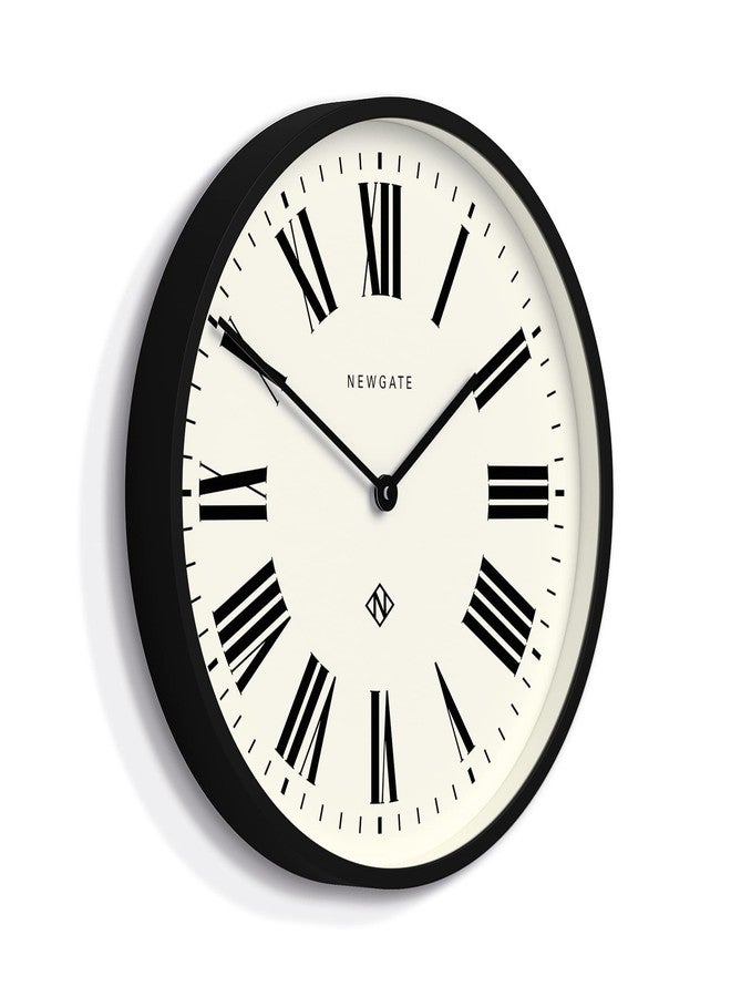 NEWGATE® Number Three Italian Wall Clock | Modern Round Clock | 14.5 inch | Black | Roman Numerals | Ideal for Kitchen, Living Room or Office - Image 2
