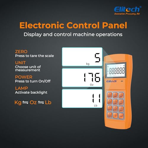 Elitech ميزان شحن الفريون Elitech LMC-210 بسعة 220 رطل لنظام التكييف مع جهاز تحكم عن بعد لاسلكي - Image 5