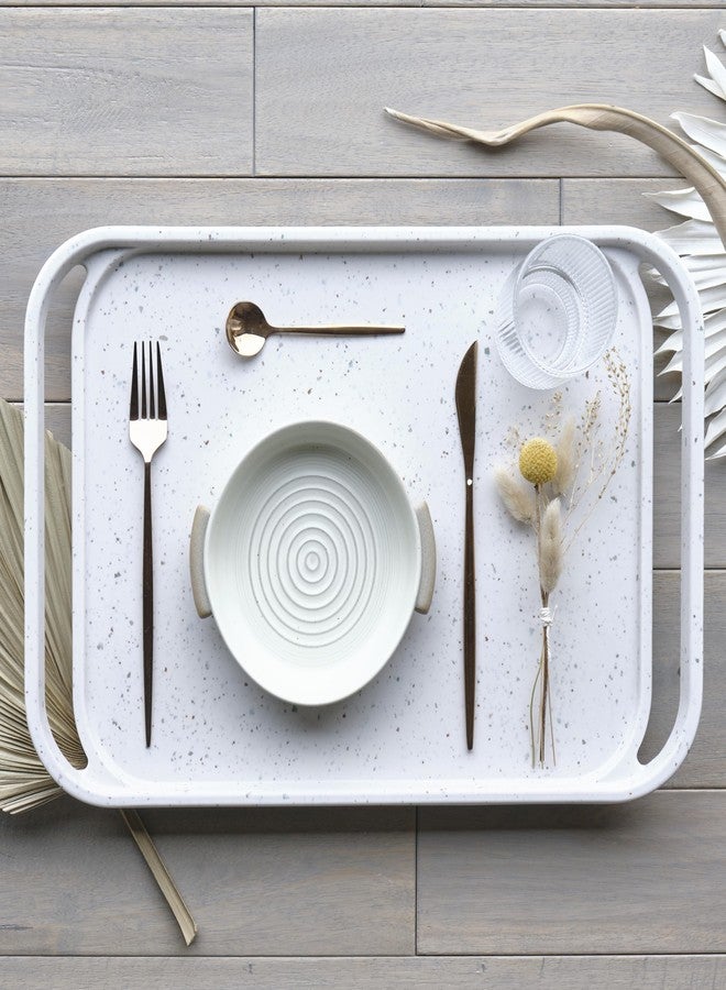 LINE+ARC Waterproof, Easy-to-Clean, 18"x12" Serving Tray Extra Large Handles (Mint) 100% Food-Grade Melamine for Breakfast, Dinner, Bed, Tea, Crafts, Decorative, TV, Couch, Outdoor, Patio - Image 4