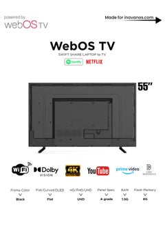 AVANOS 55-Inch Smart LED WebOS TV, 4K UHDR, Air Play, Dolby Audio, Magic Remote  - Image 3