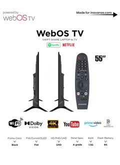 AVANOS 55-Inch Smart LED WebOS TV, 4K UHDR, Air Play, Dolby Audio, Magic Remote  - Image 4
