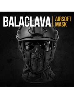 Excefore Balaclava Mesh Mask Ninja Tactical Mask with Full Face Protection Tactical Airsoft Steel Metal Breathable Balaclava Mesh Mask for Outdoor Cycling Hunting  - Image 2