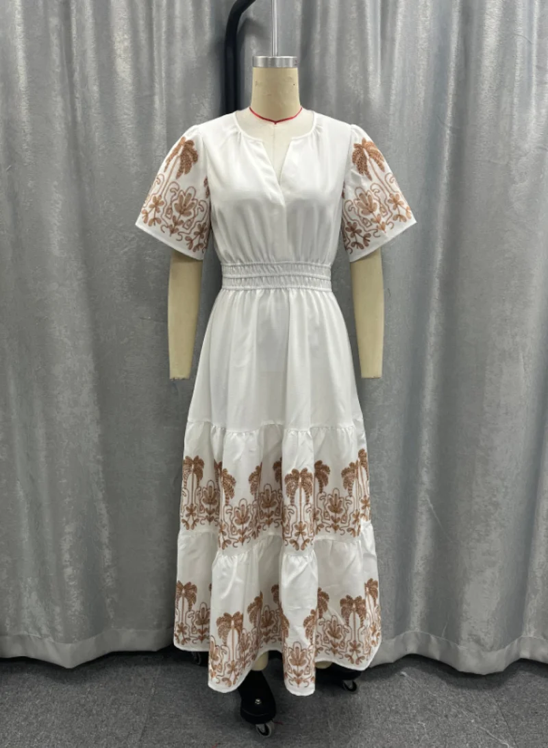 SIMPLEE Women's Summer Elegant DressLight & Comfortable Lightweight Cotton Blend Perfect for Outings