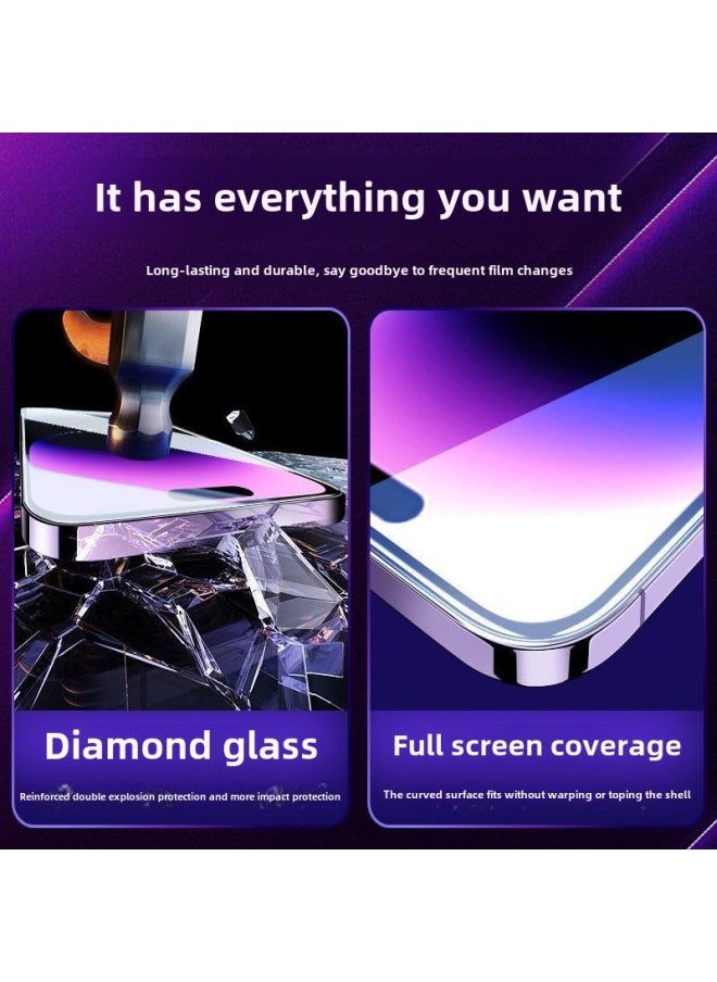 Generic HD 14 Applicable Apple 16Pro Tempered Film IPhone13 Artifact 12 Mobile Phone Film 11 Apple 15 Tempered Film-Color:4K Screen Printing HD (full Screen 280 Drops 10 Times Anti-fingerprint)-Dimensions:Iphone 15plus 6.7inch  - Image 5