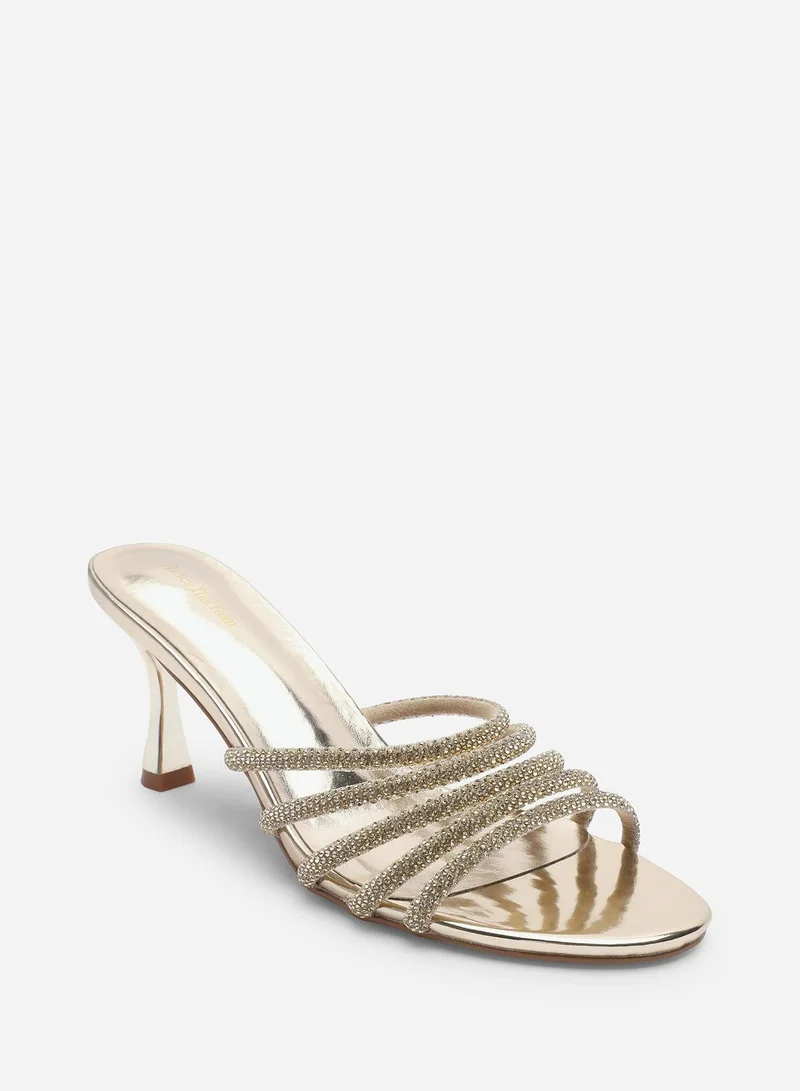 Where's That From 'Ulani' Diamante Strappy Low Heeled Mules