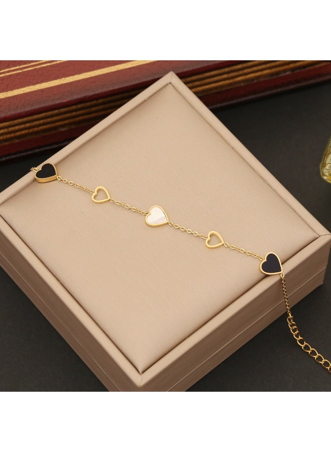 Zoria  Royale Zoria Royale Gold-Tone Black Heart & Star Jewelry Set - Image 4