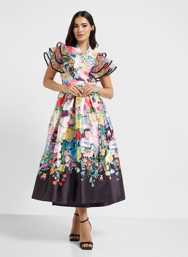 ELLA Floral Print Dress - Image 4