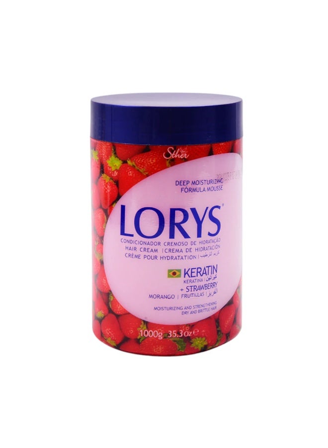 Keratin Strawberry Deep Moisturizing Hair Cream 1000g