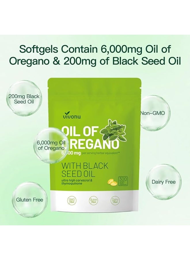 عش الآن زيت الأوريجانو مع زيت الحبة السوداء من VIVONU – كبسولات عضوية بالكارفاكرول والثيموكينون – دعم الهضم والمناعة والصحة – 300 كبسولة - Image 5
