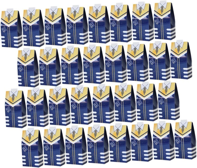 IDEANATEGRATE Graduation Paper Candy Box with Blue Graduation Cap Design 50pcs Party Favor Boxes - Image 1