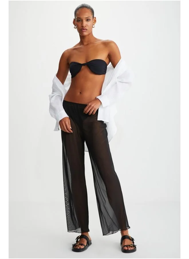 GRIMELANGE Grimelange Arista Women's Summer Tulle Black Pants