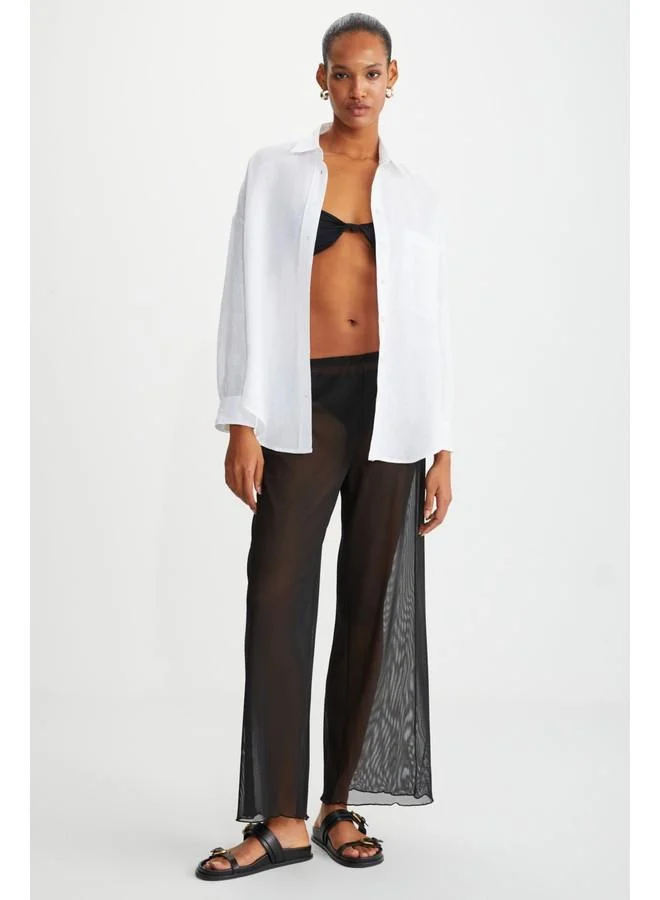 GRIMELANGE Grimelange Arista Women's Summer Tulle Black Pants