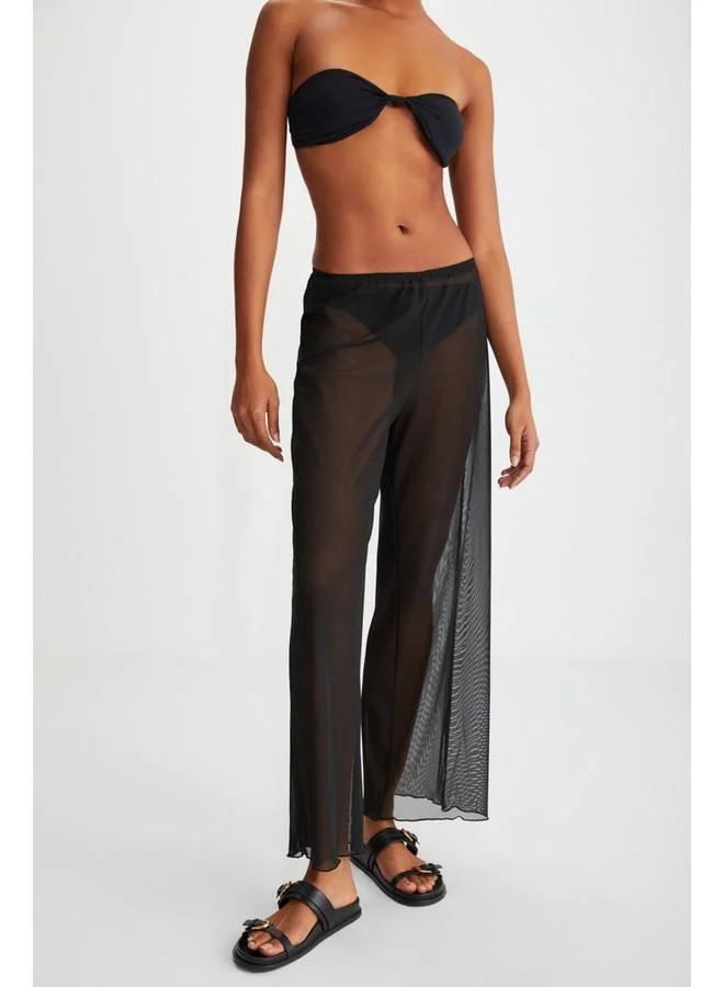 GRIMELANGE Grimelange Arista Women's Summer Tulle Black Pants