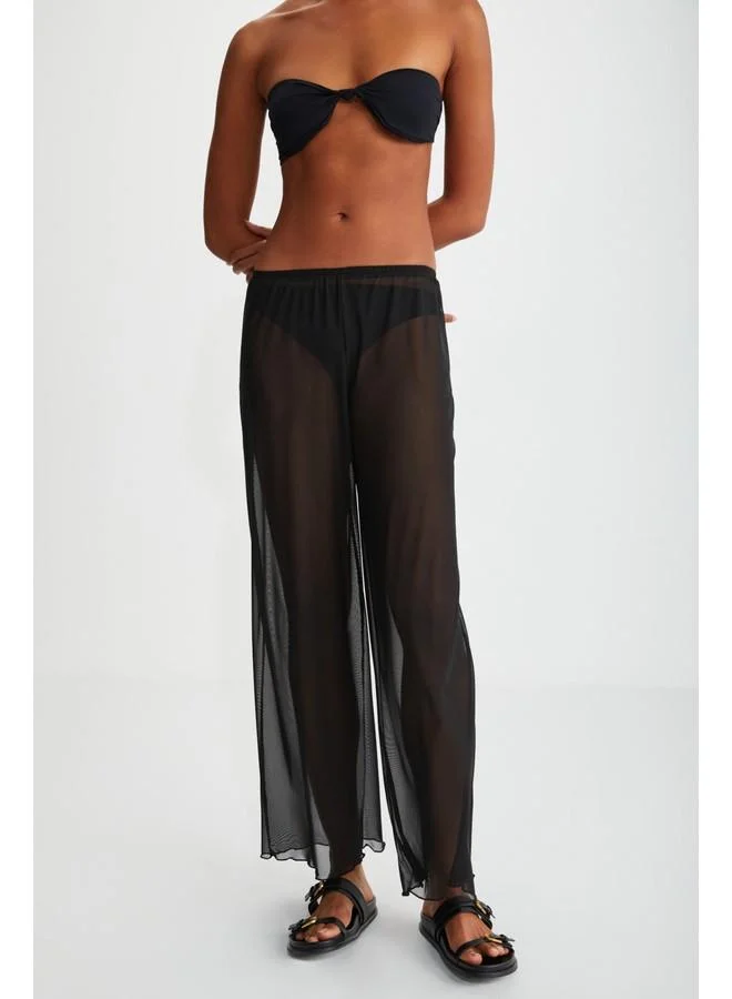 GRIMELANGE Grimelange Arista Women's Summer Tulle Black Pants
