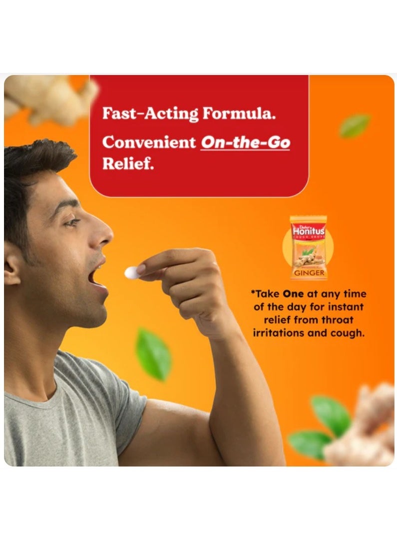 دابر أقراص دابور هونيتوس بالزنجبيل لعلاج السعال (20 قرصًا) - تسكين مهدئ للسعال وراحة الحلق - Image 5
