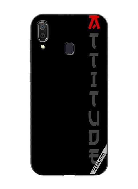 Protective Case Cover For Samsung Galaxy A30 Black With Text Design Multicolour