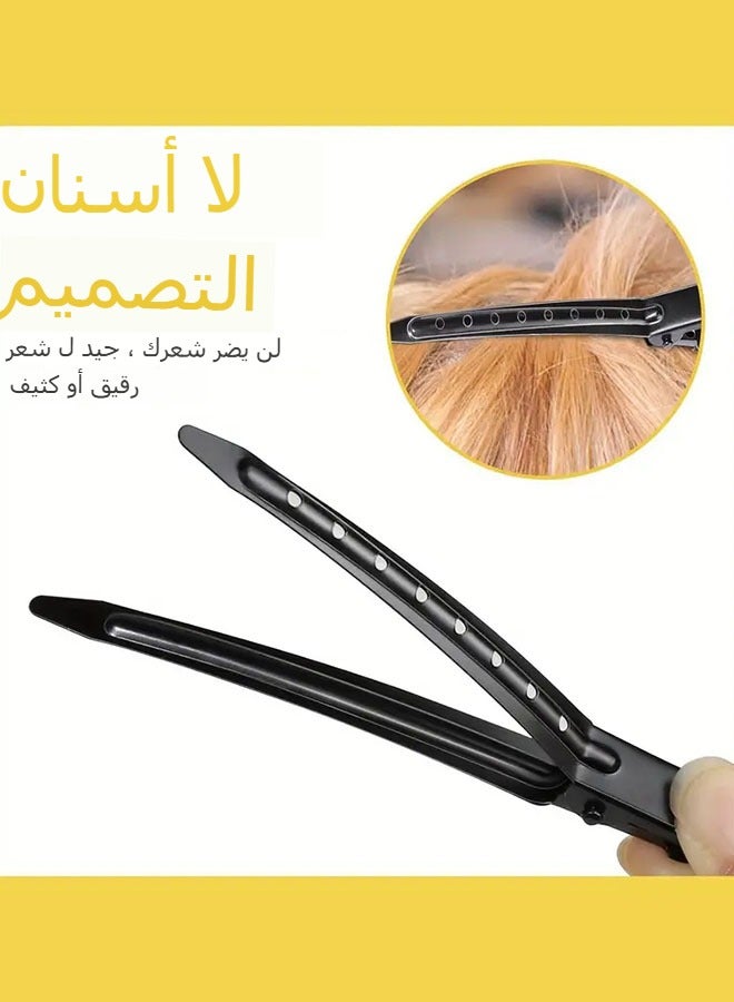 مشابك شعر معدنيه，20 قطعة مقاطع شعر بطة معدنية ، مجموعة 9 سم للنساء ، دبابيس شعر أسود غير قابلة للانزلاق لتصفيف الشعر للشعر الطويل ، ومقاطع الشعر متعددة الاستخدامات ، مقاطع بطة التمساح لتصفيف الشعر ، تلوين الشعر - Image 3