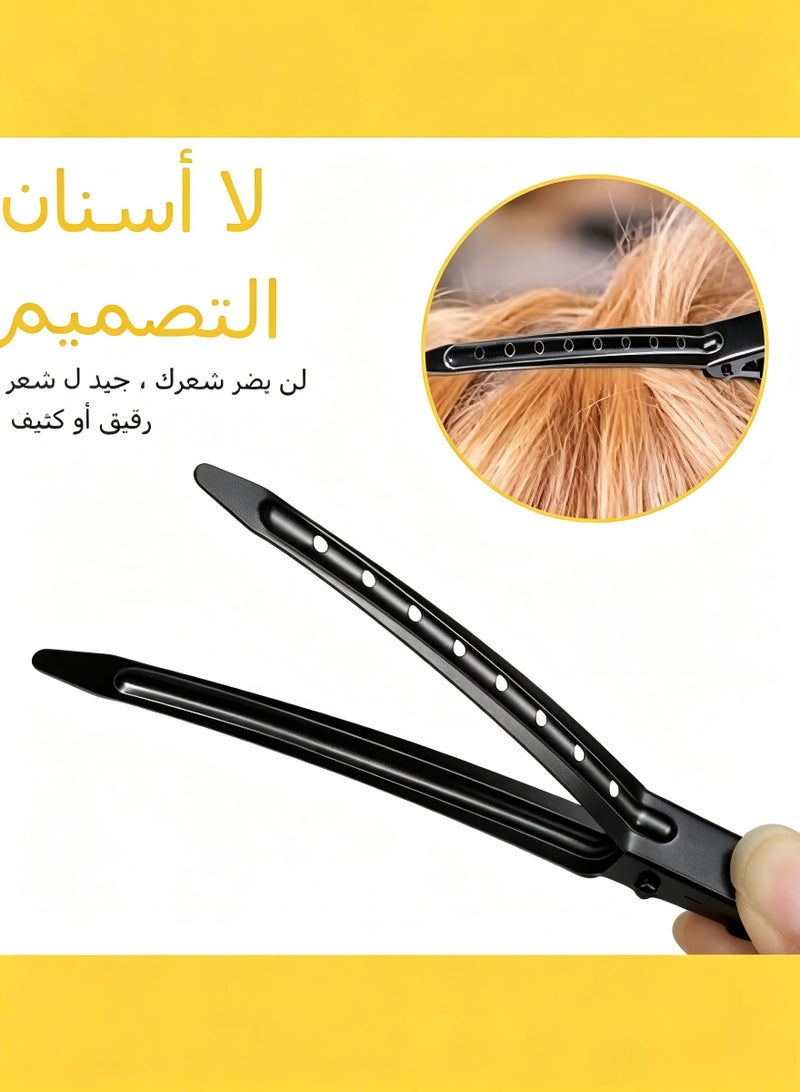 20 Pieces Metal Duck Bill Hair Clips Set 9cm for Women, Black Non-Slip Hairpins for Hairpins for Long Hair, Multi-Use Curler Clips Hair Accessories Alligator Duck Bill Clips for Hair Styling, Hair Coloring - Image 3