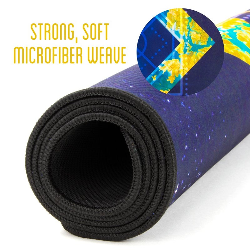 Stratagem Interstellar Space Deskpad - Golden Seas Custom Design Extra Large Microfiber Mousepad for Laptops, Computer Monitors, Tablets, Keyboards 35" x 15.5" by Stratagem - Image 5