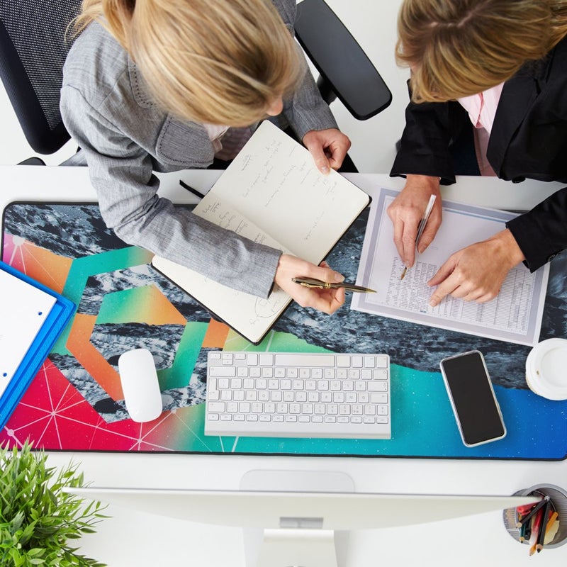 Stratagem Interstellar Space Deskpad - Golden Seas Custom Design Extra Large Microfiber Mousepad for Laptops, Computer Monitors, Tablets, Keyboards 35" x 15.5" by Stratagem - Image 3