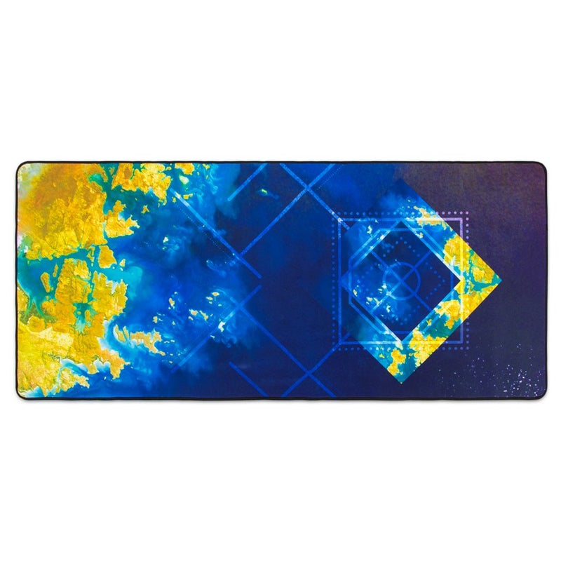 Stratagem Interstellar Space Deskpad - Golden Seas Custom Design Extra Large Microfiber Mousepad for Laptops, Computer Monitors, Tablets, Keyboards 35" x 15.5" by Stratagem - Image 1
