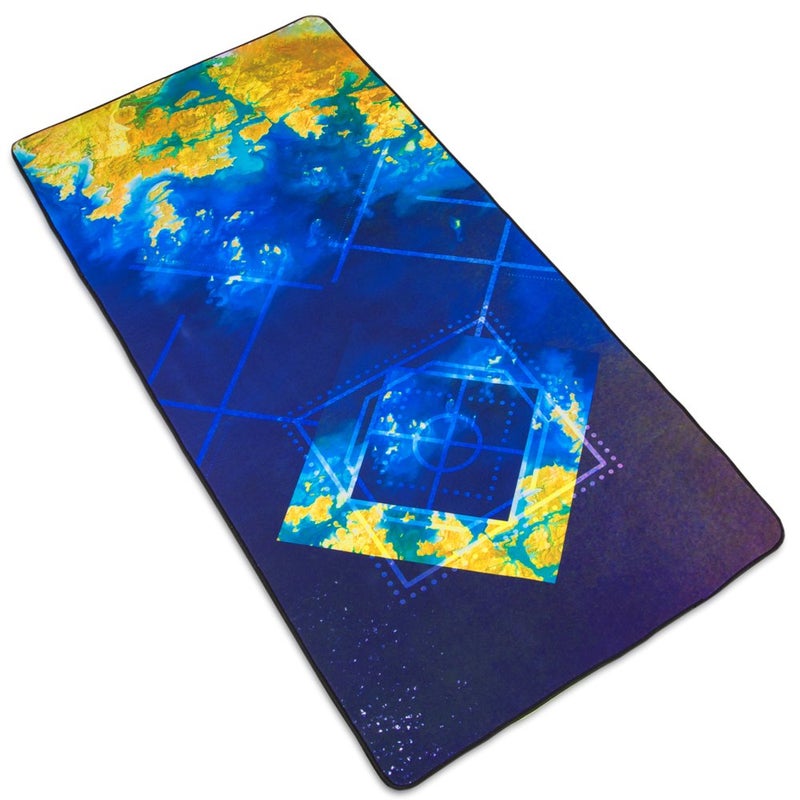 Stratagem Interstellar Space Deskpad - Golden Seas Custom Design Extra Large Microfiber Mousepad for Laptops, Computer Monitors, Tablets, Keyboards 35" x 15.5" by Stratagem - Image 2
