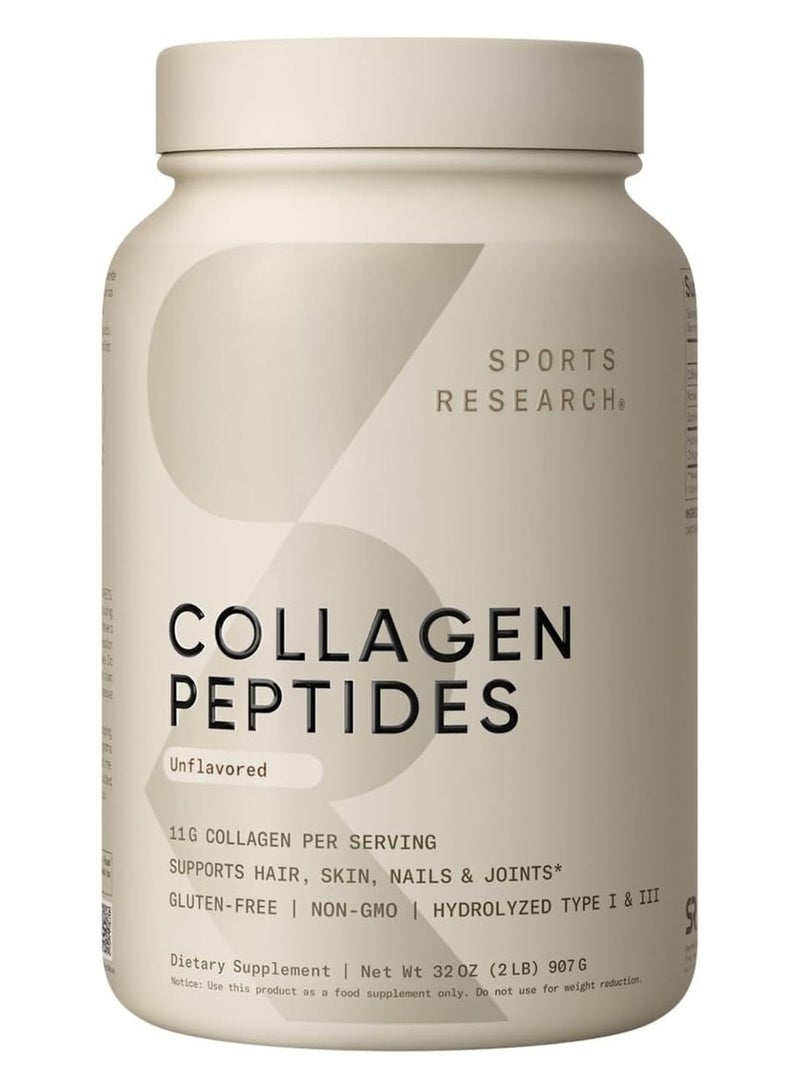 SPORTS RESEARCH Collagen Peptides Unflavored - 907G 